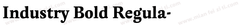 Industry Bold Regula字体转换